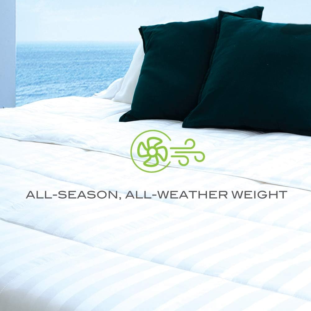 Cariloha All-Season, Organic Bamboo Duvet Comforter - Viscose-from-Bamboo Interior and Exterior - 96 x 92 - Queen - Comfortable, All-Weather Weight