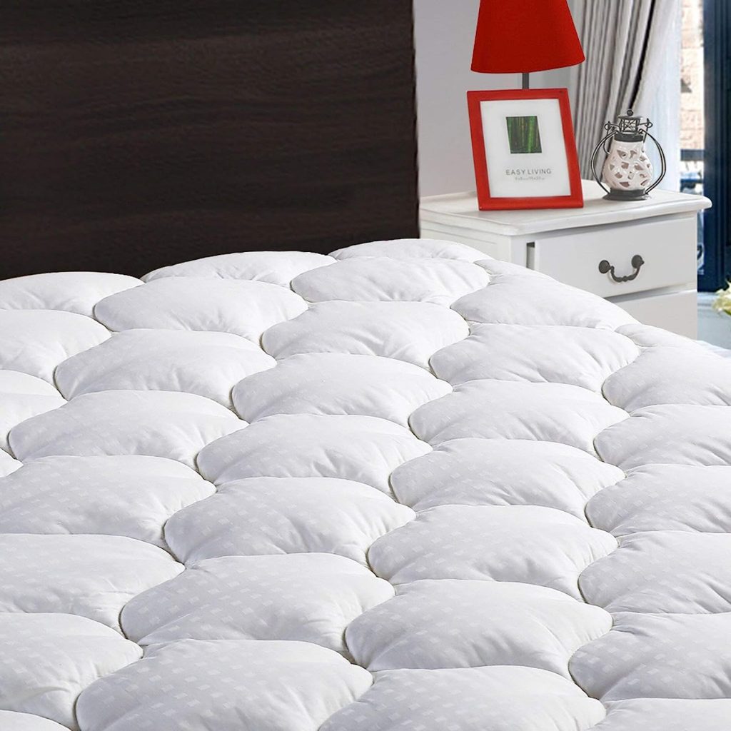leisure town queen mattress pad cover cooling mattress topper cotton top pillow top with snow down alternative fill 8 21 - 5 Best Mattress Toppers for Airbnb: Enhance Guest Comfort