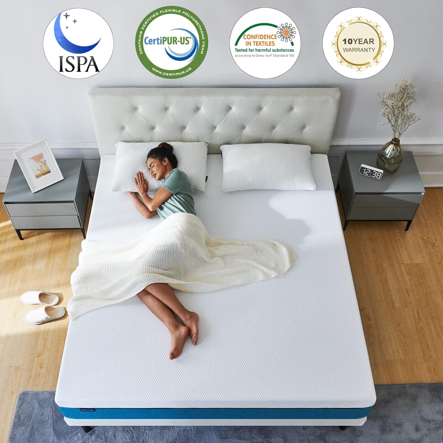 IYEE NATURE Twin Size Mattress 8 inch Memory Foam Mattress/CertiPUR-US Certified Foam Bed Mattress in a Box Medium Firm Foam Mattresses Twin Mattress 8 Inch39*75*8 : Home  Kitchen