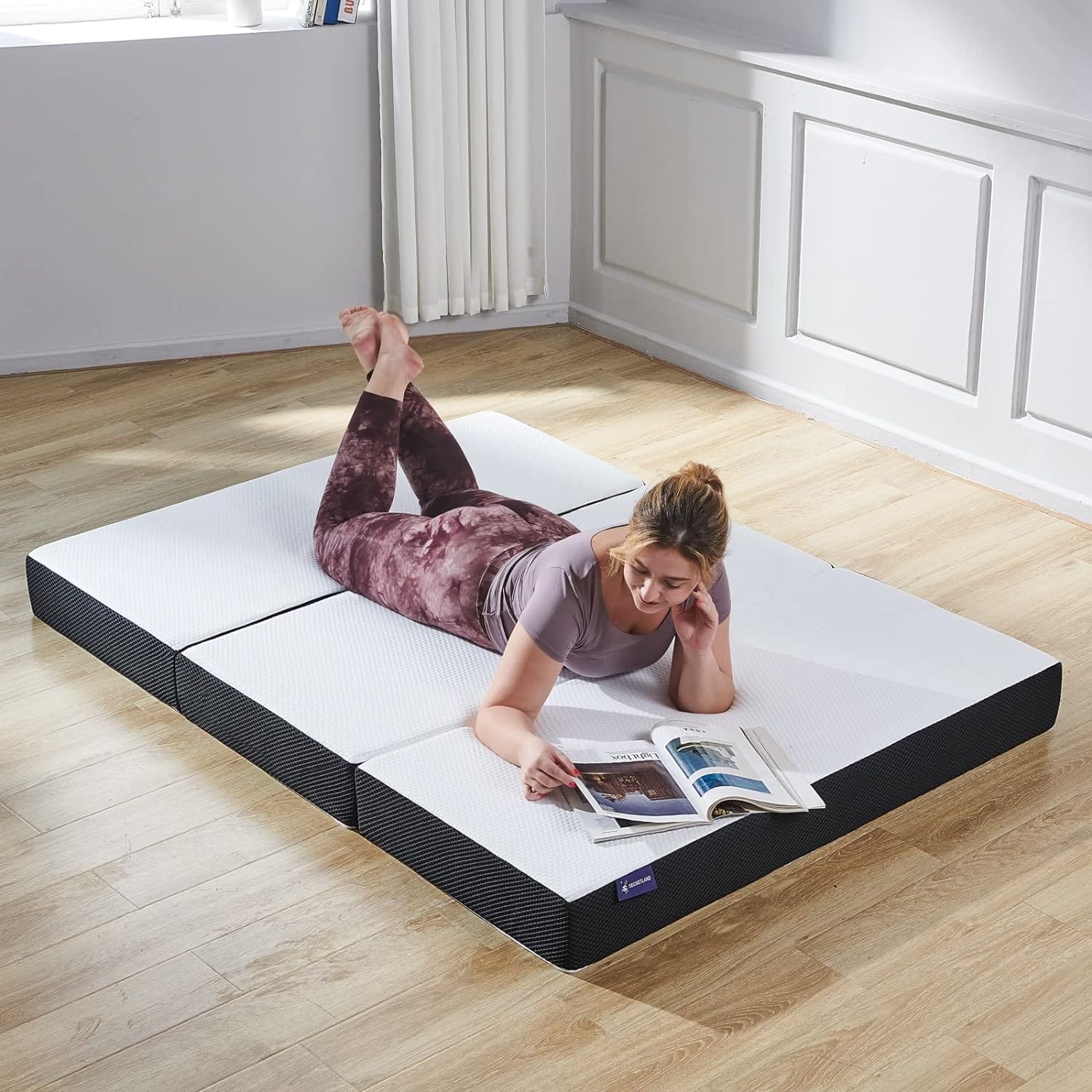 s secretland folding mattress 3 inch tri fold memory foam mattress topper with washable cover foldable mattress topper f 3 - S SECRETLAND Mattress Review: Portable Comfort for Any Space