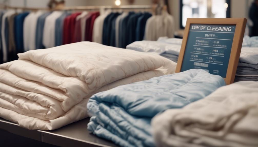 duvet dry cleaning prices