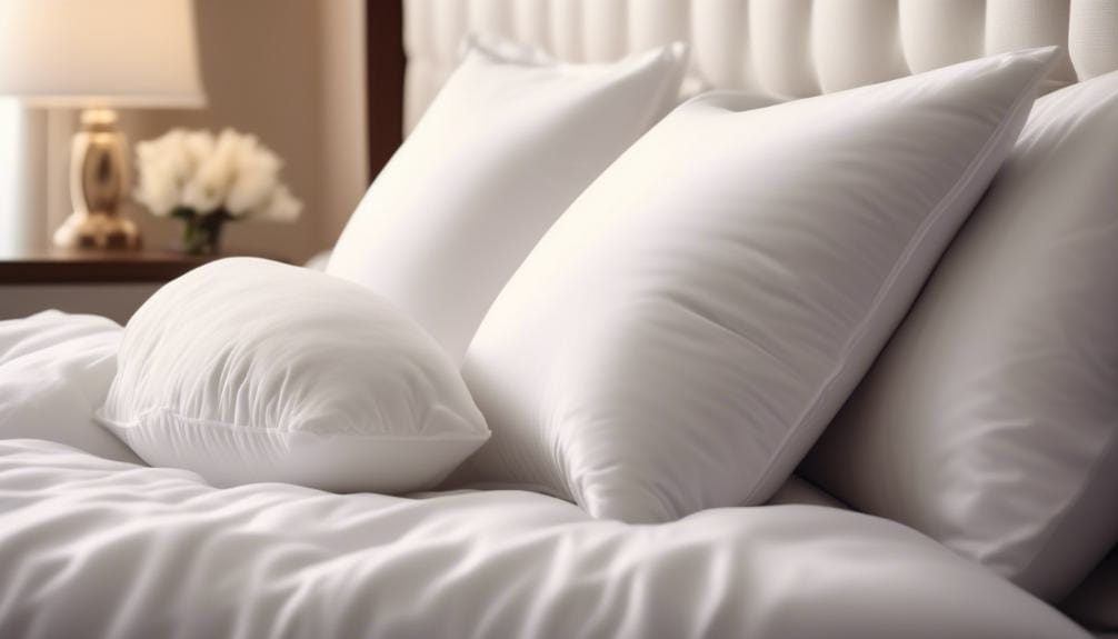 luxurious pillows at hilton
