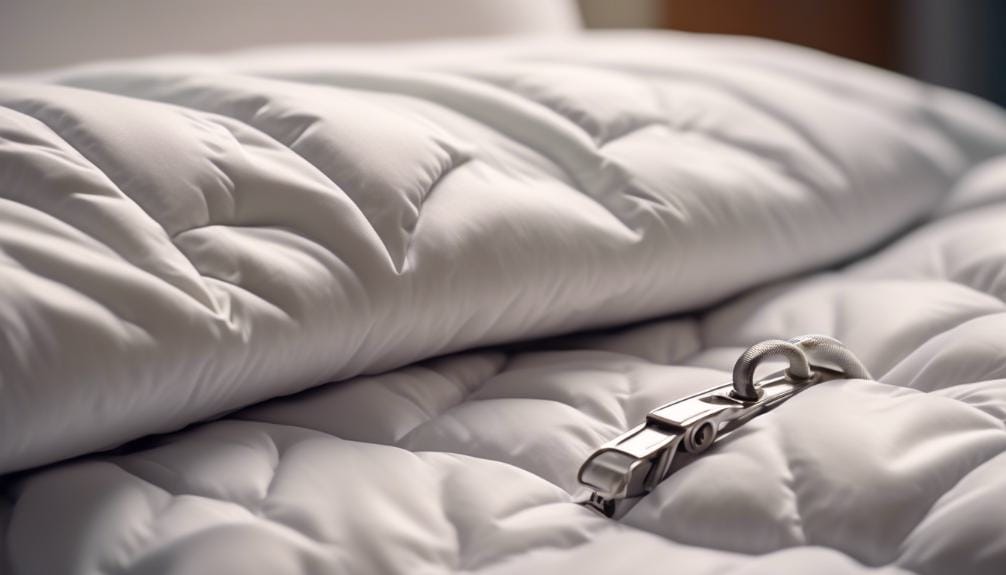 securing duvets with clips