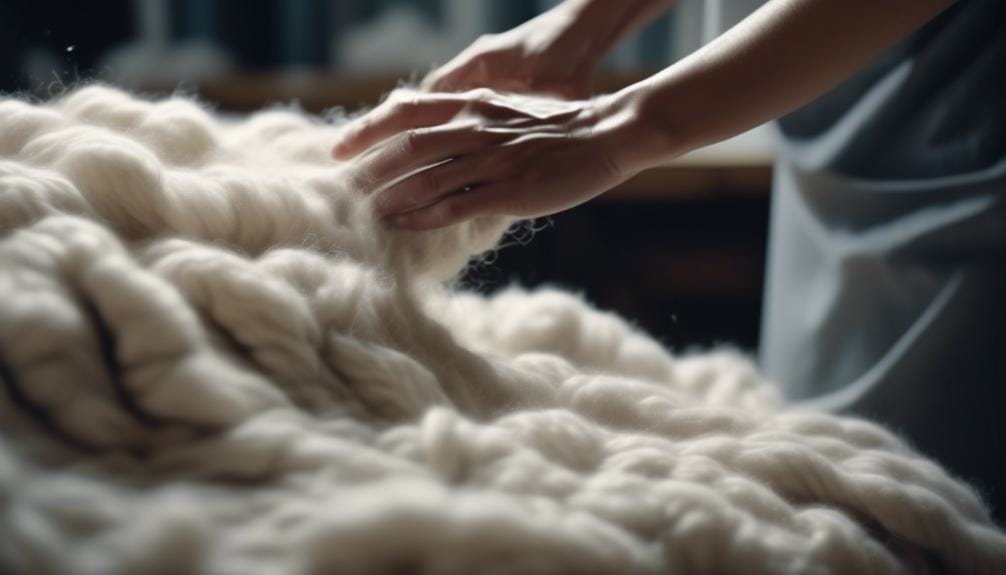 wool duvet preparation process