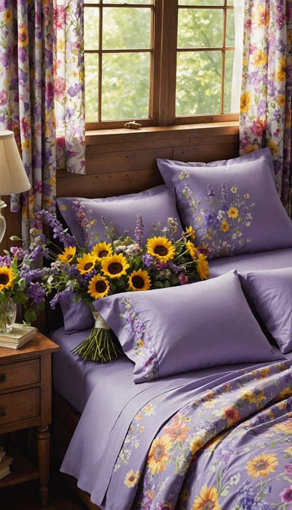 floral patterned polyester bedding