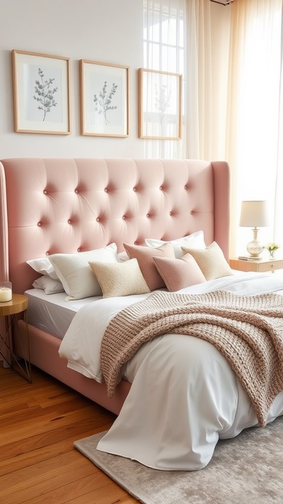 large decorative bed feature