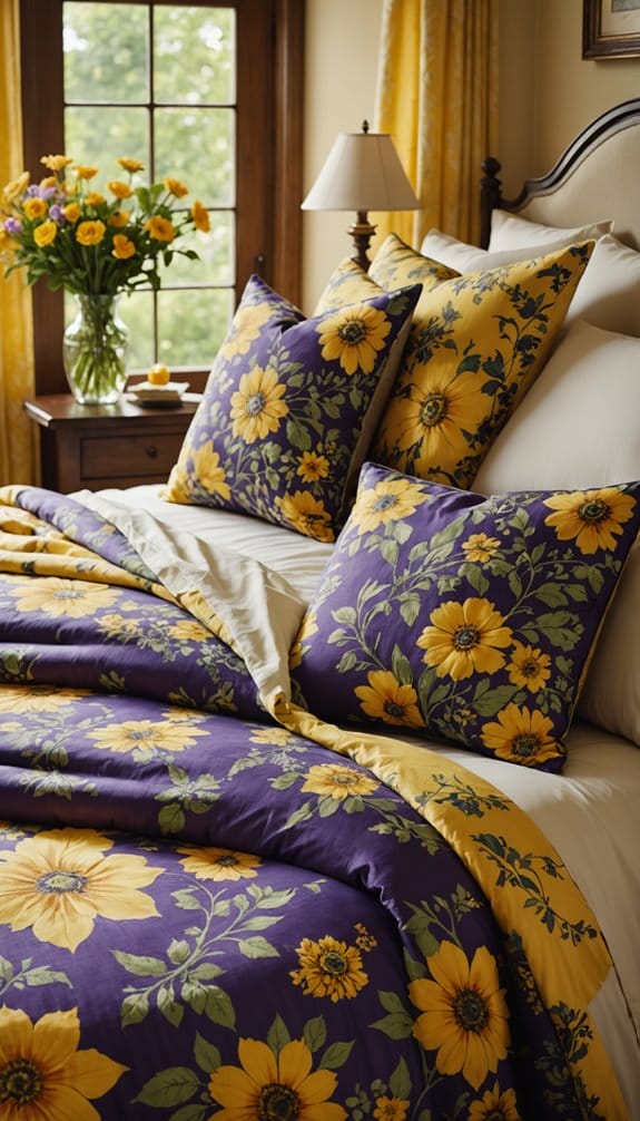 luxurious floral bed sheets