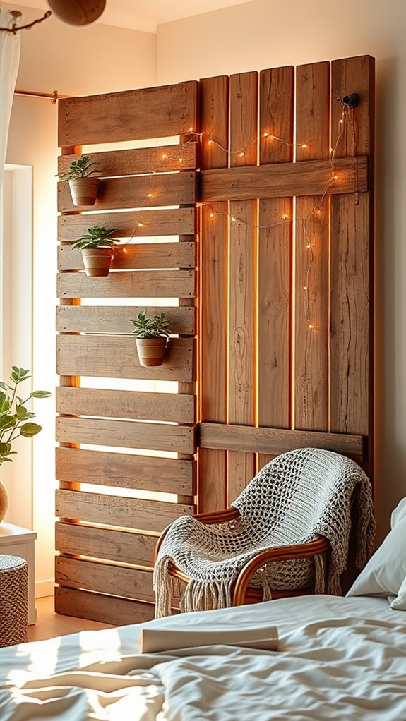 pallets transformed into dividers