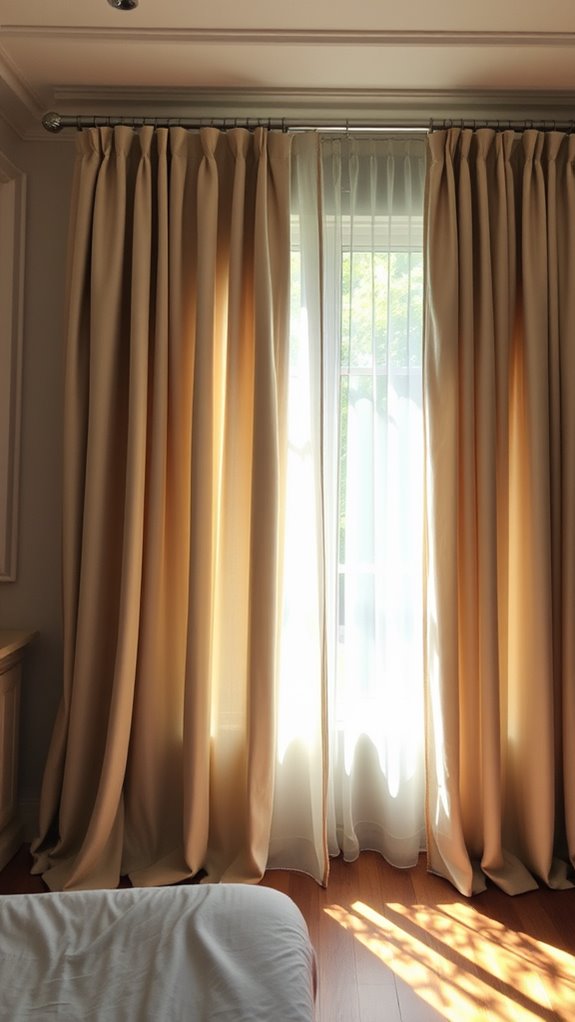 sophisticated textile window drapes