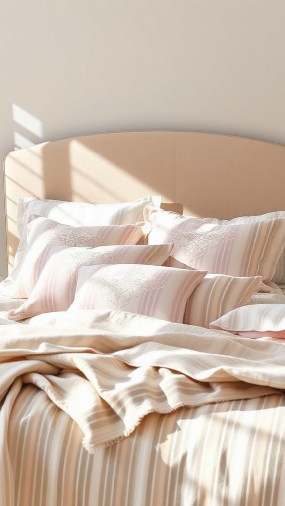 stylish striped bed linens