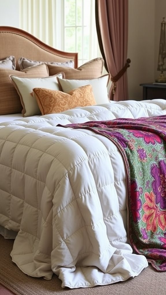 bedding styling with coverlets