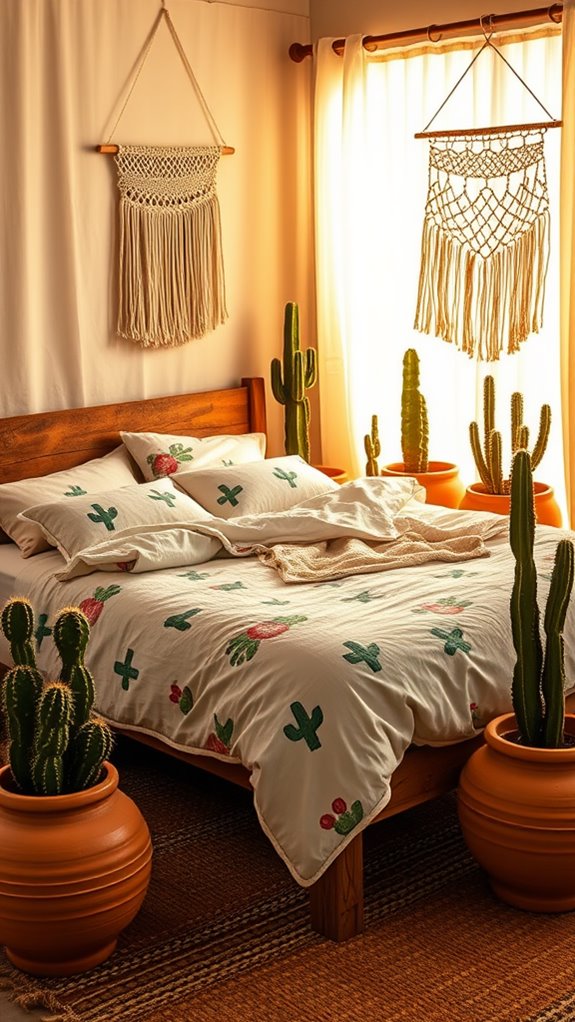 cactus themed bedding design ideas