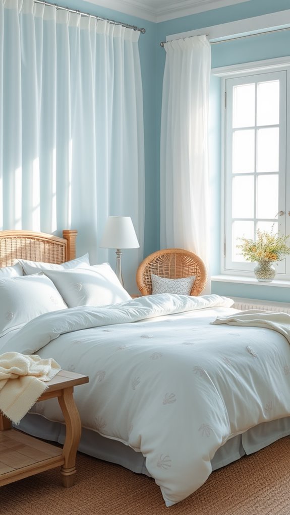 calming light blue decor