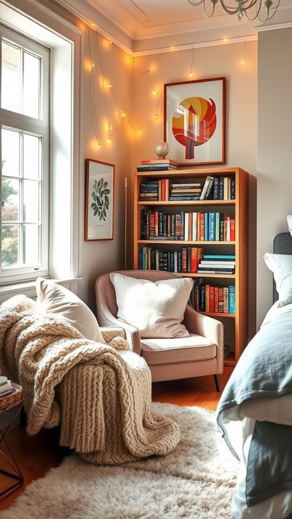 comfortable book corner retreat