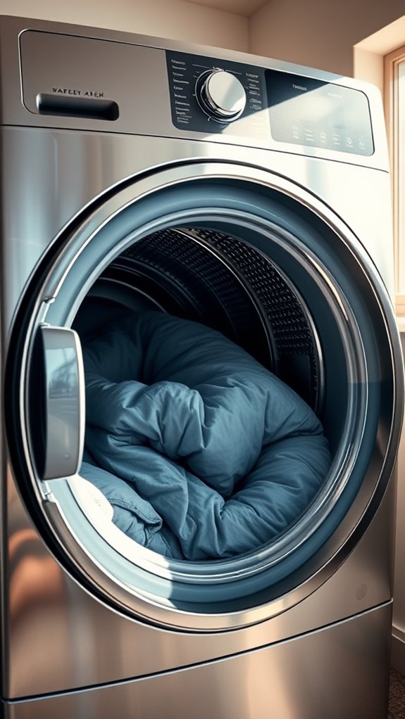 drying comforter in dryer