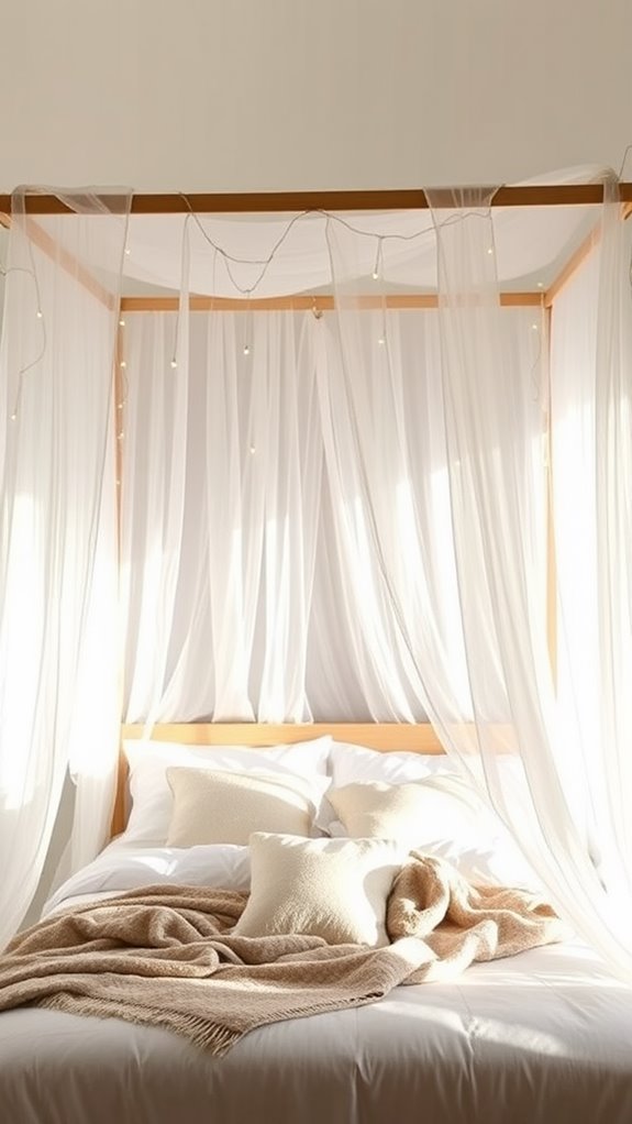 elegant draped sleeping sanctuary