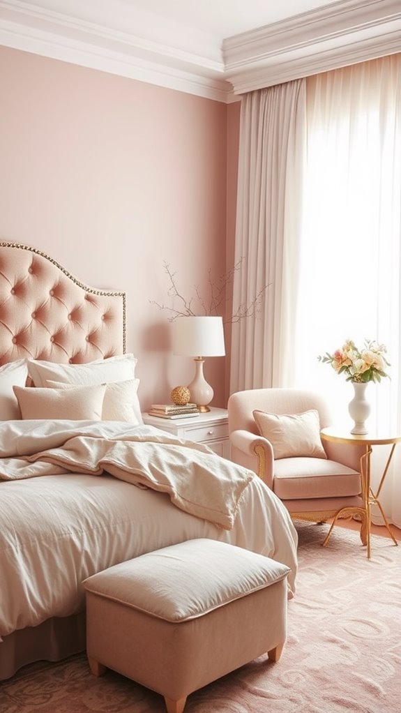 elegant dusty pink upholstery