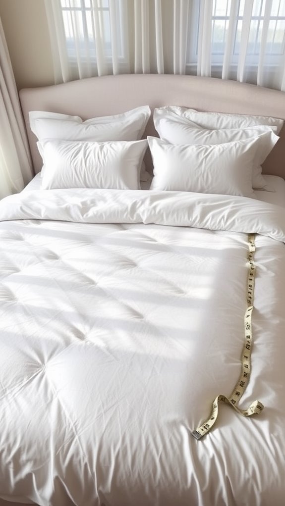 measure king bed comforter