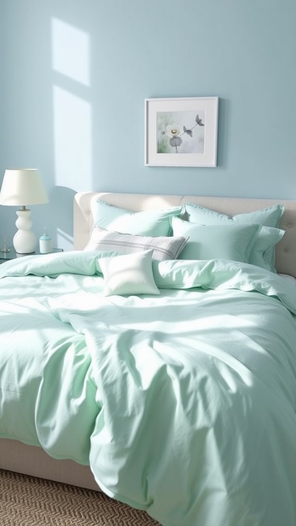 soft pastel green hue