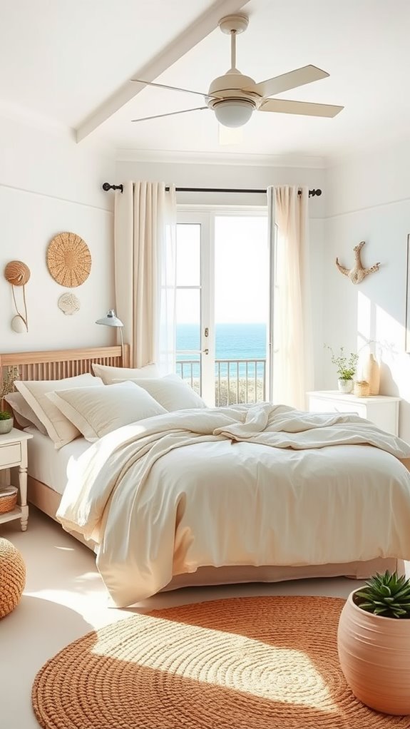 stylish seaside bedroom aesthetics