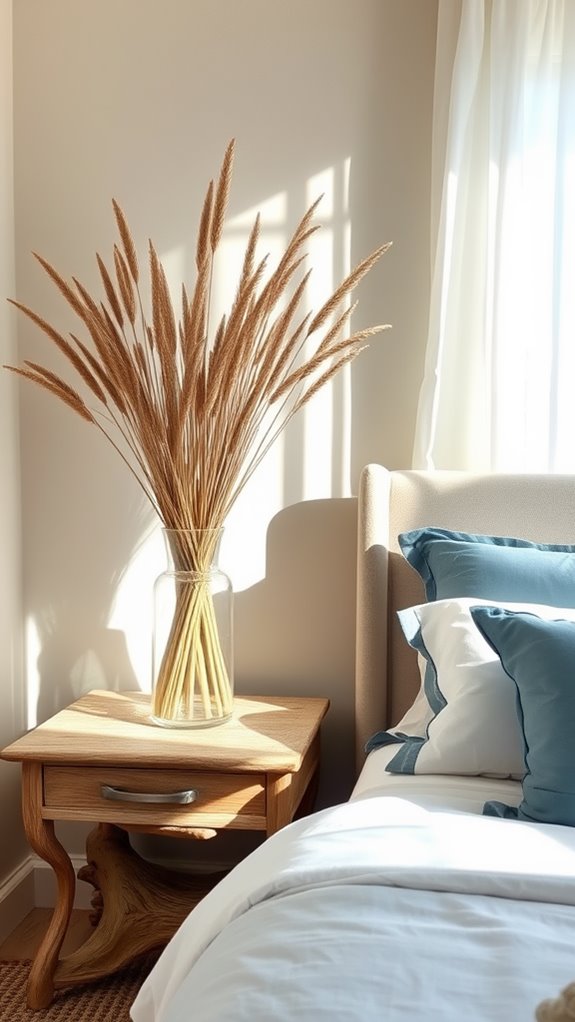 beach grass in vase