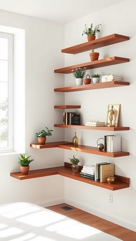 corner shelving unit installation