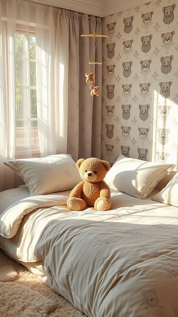 cozy bear themed bedding set