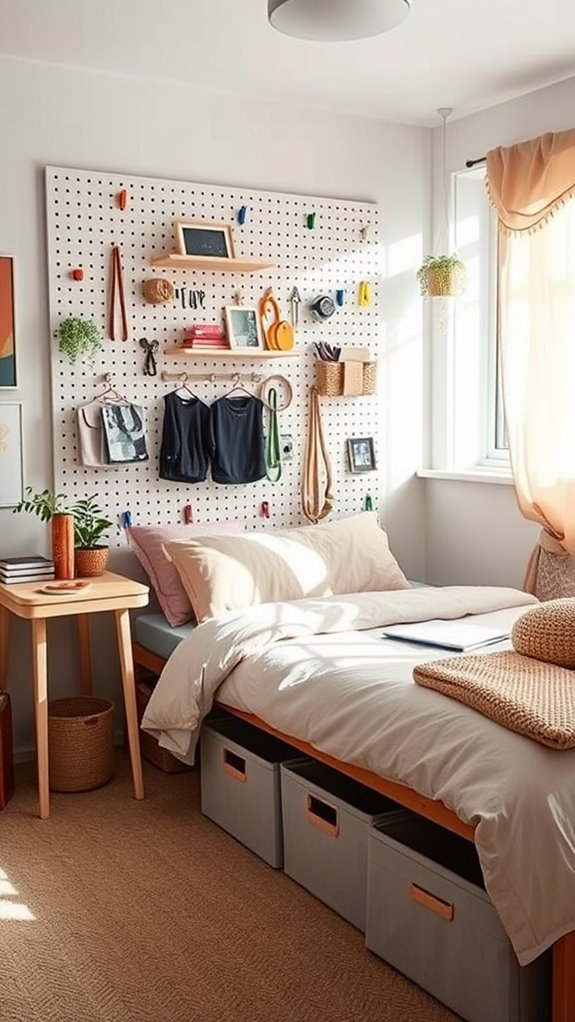 pegboard for organized storage