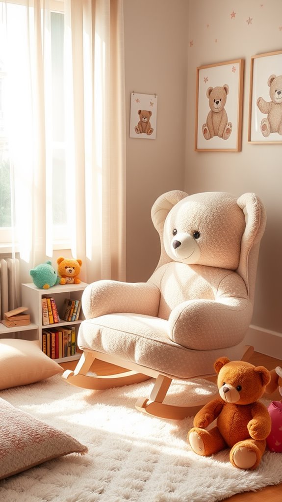 teddy bear themed rocking chair